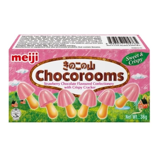 Meiji 蘑菇饼干 40g(草莓味)