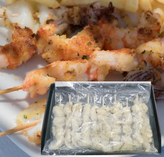 炸鱿鱼串   500g/10 串(冻)