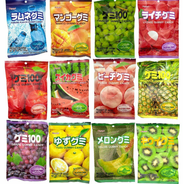 KASUGAI 日本进口水果软糖107g/包 (9味)