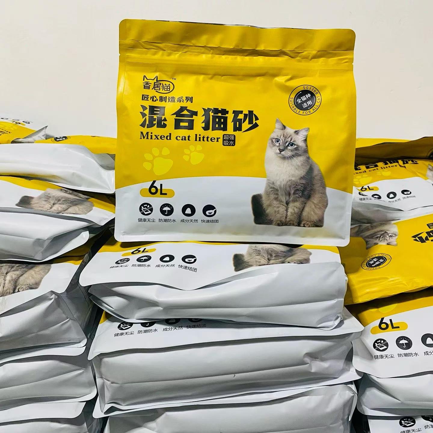 香居猫优质混合猫砂 6L x10包/箱